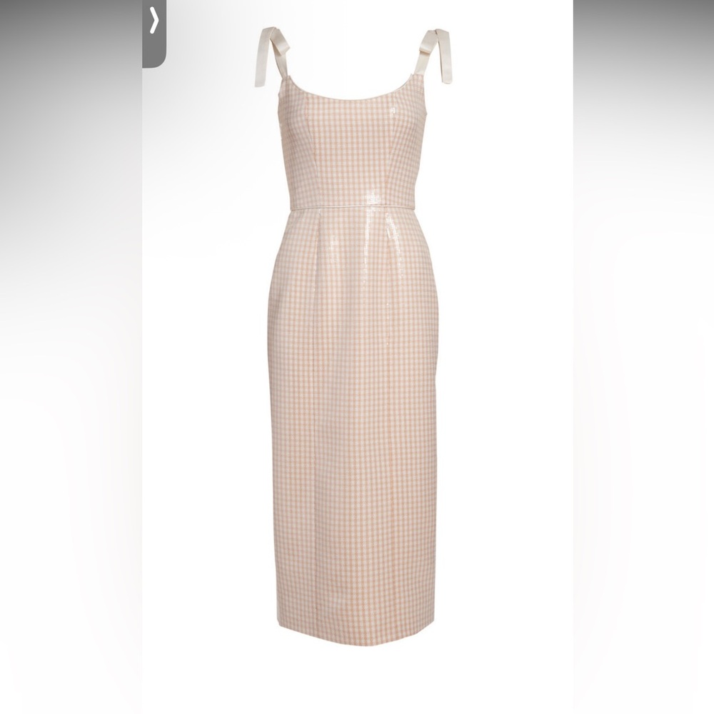 Markarian Imogen Sequined Gingham Midi Dress